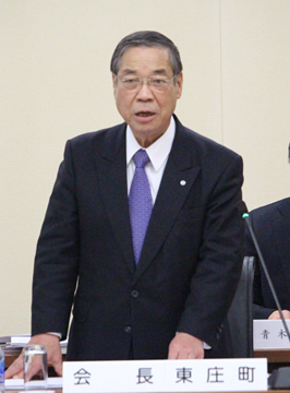 挨拶をする岩田会長